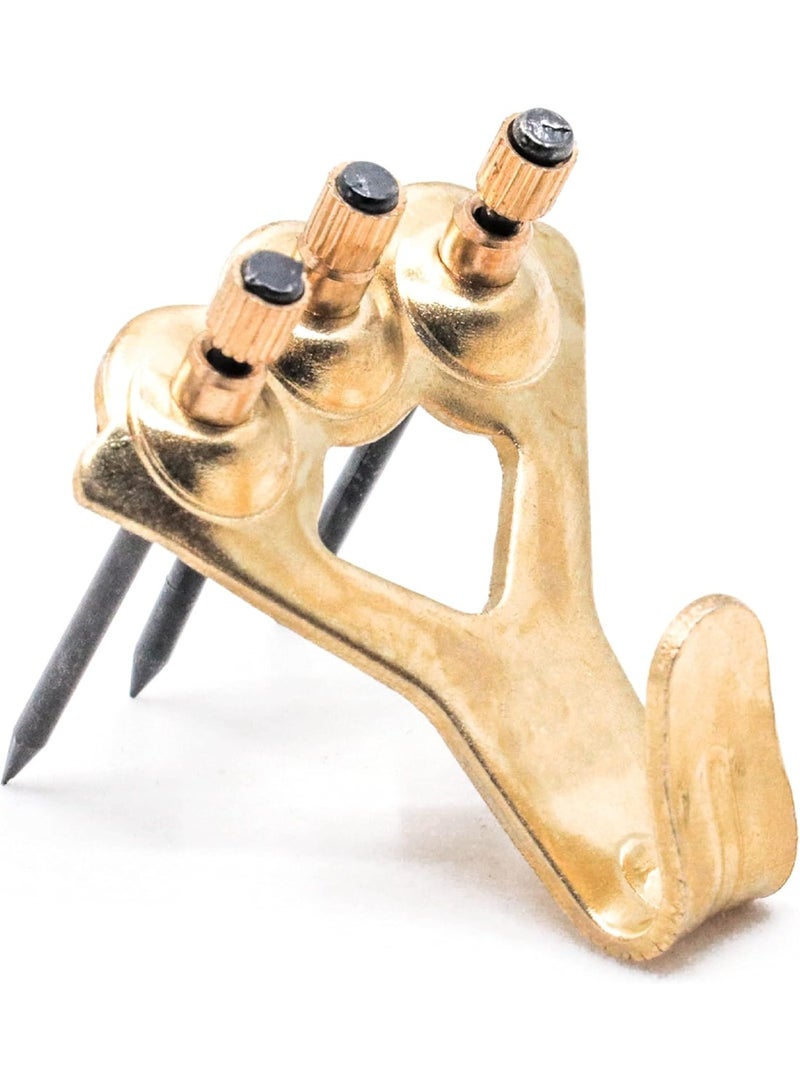 Heavy Duty Frame Hooks Supports Up to 100 lbs - 10 Pack with Nails |  Hooks for Drywall - Mirror Hanging Hardware - Plaster Wall Hangers - Image 2